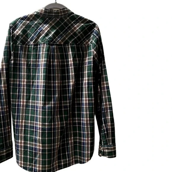J CrewTraditional Green/Blue Tulsa Plaid Classic Fit Shirt - Picture 3 of 4